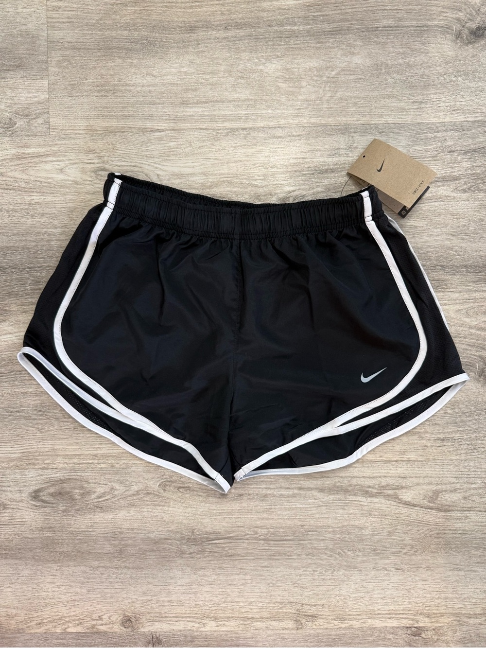 Nike Black Athletic Shorts with White Trim